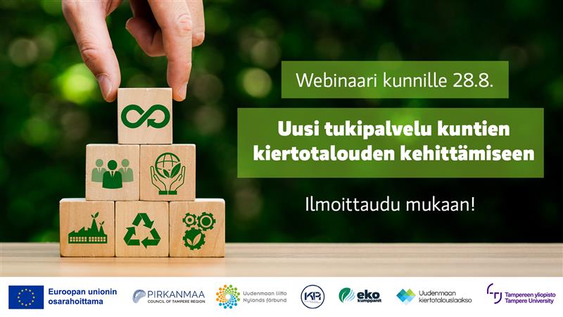 Uusi tukipalvelu kuntien kiertotalouden kehittämiseen